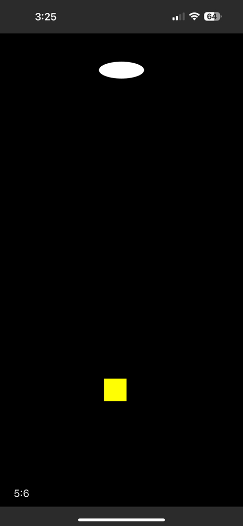 DRUIDapp - DRUIDapp cognitive and motor function test screen with geometric shapes on a black background