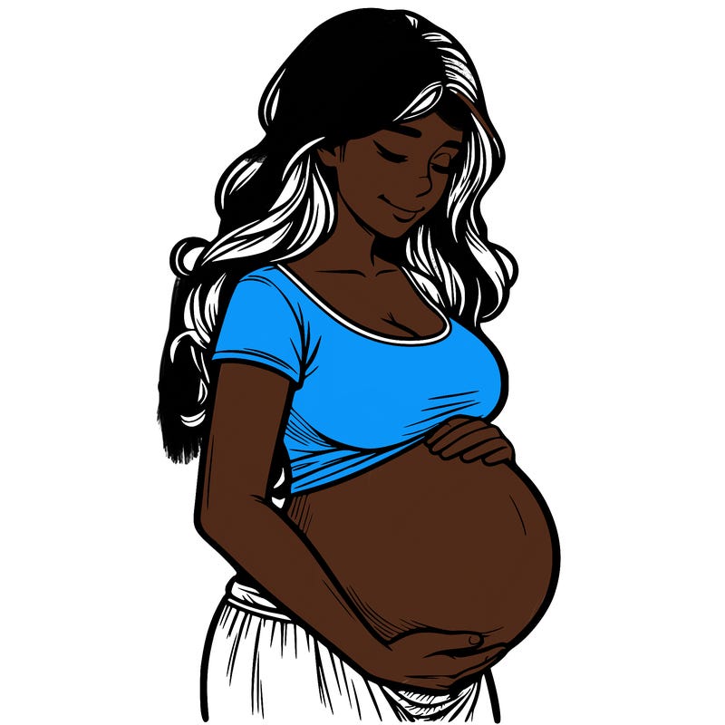 woman heavily pregnant realistic
