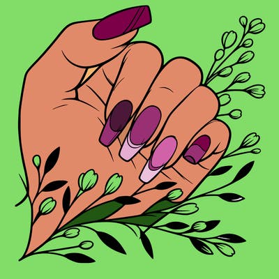 nails with french tip