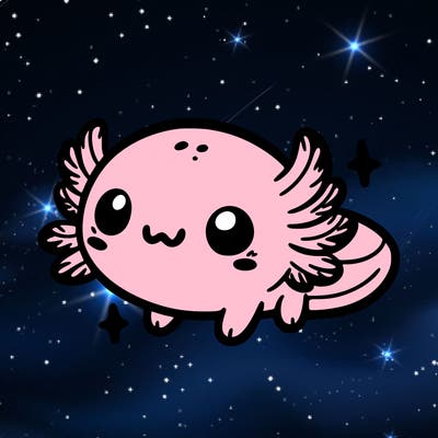cute easy baby axolotl