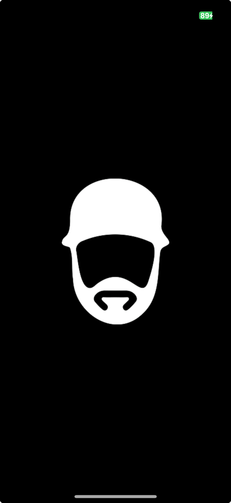 Barbas Hats - Barbas Hats app logo featuring a white silhouette of a bearded man wearing a hat on a black background.