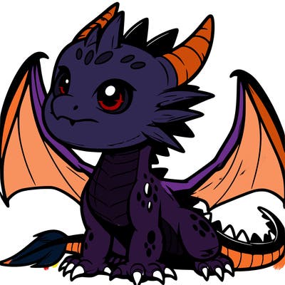 fierce baby night dragon