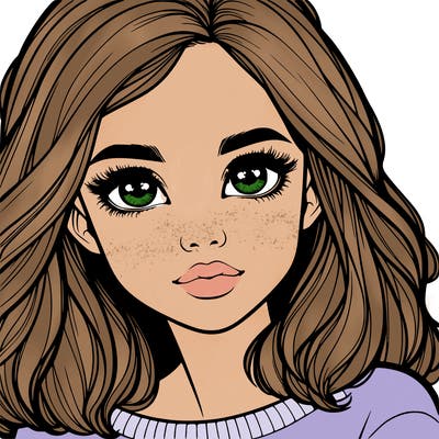 realistic girl whith cute eyes