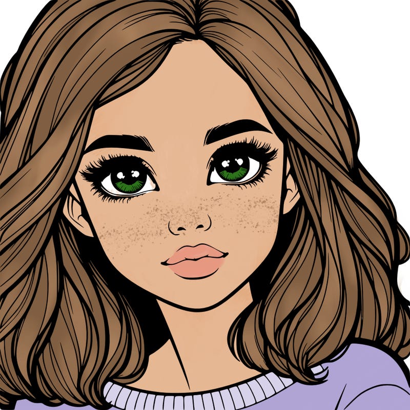 realistic girl whith cute eyes