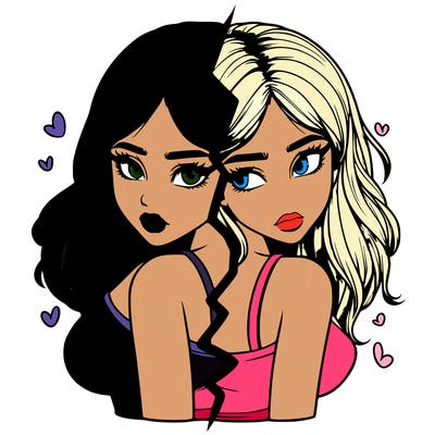 realistic girl split