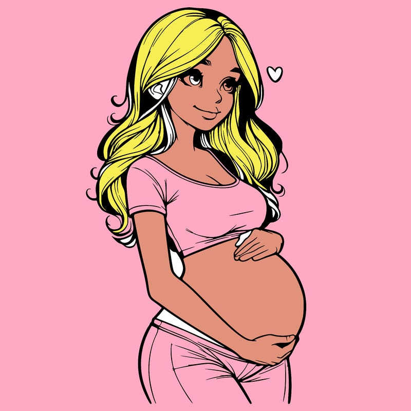realistic pregnant girl
