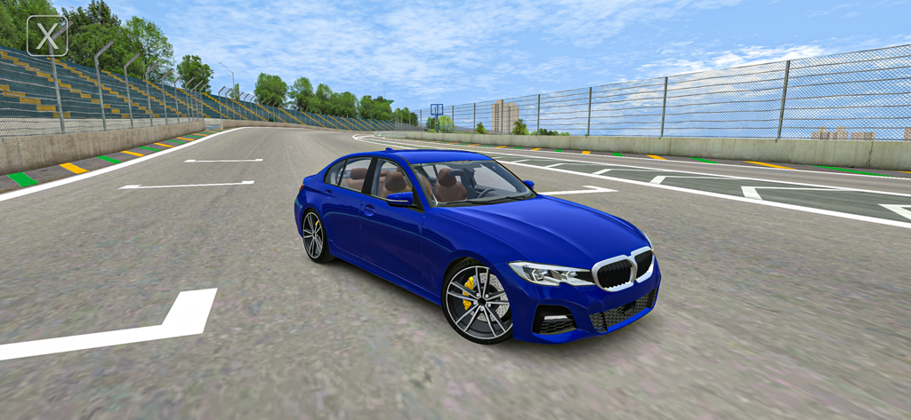 Fast Lap Racing - A blue high-performance sports car on a 3D racing track with realistic graphics