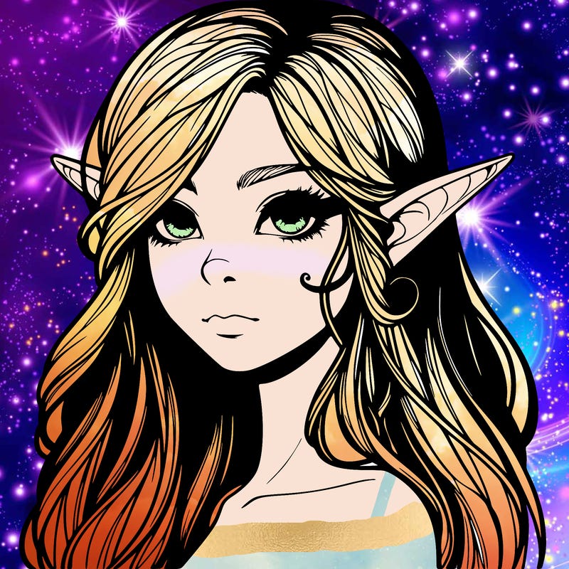 elf girl realistic dark fantasy