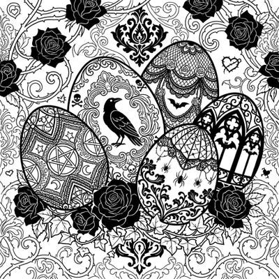 Step into a world of dark elegance with our Gothic Easter Eggs coloring page, featuring intricate patterns and mysterious motifs. This unique design offers a captivating coloring experience for those who appreciate both traditional and unconventional themes.