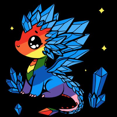 little cute crystal dragon