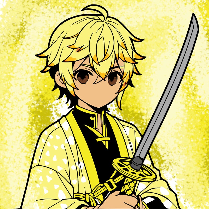 anime boy with sword