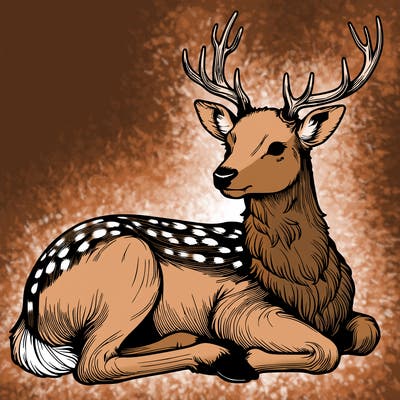 realistic deer with antlers