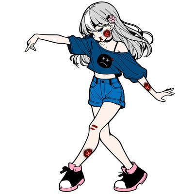 realistic girl danceing