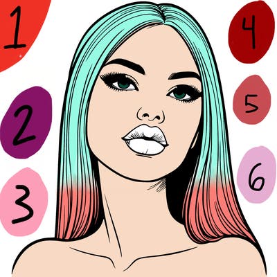 realistic woman with full lips