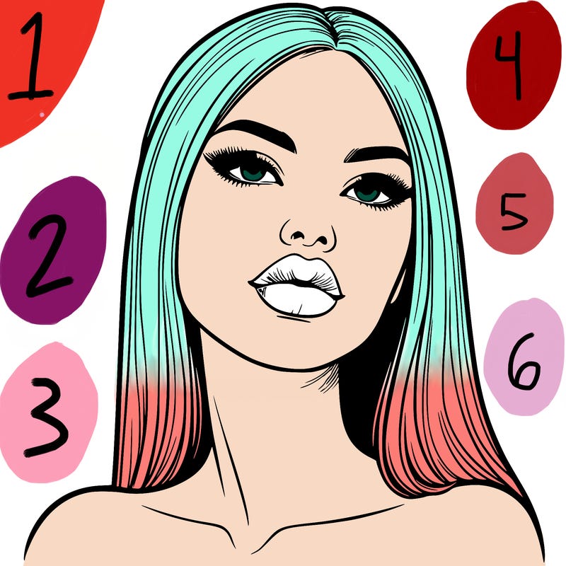 realistic woman with full lips