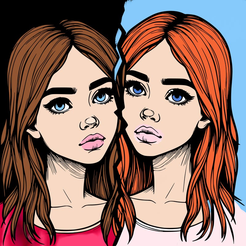 realistic girl split