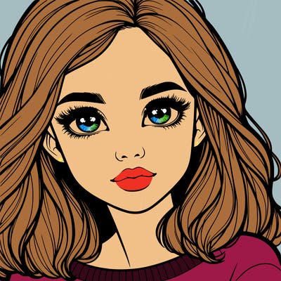 realistic girl whith cute eyes