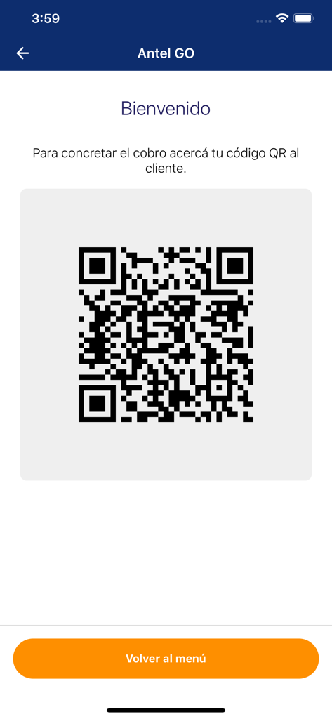 Tuapp Billetera Electronica - Mobile app interface of Tuapp Billetera Electronica showing a QR code for payment processing