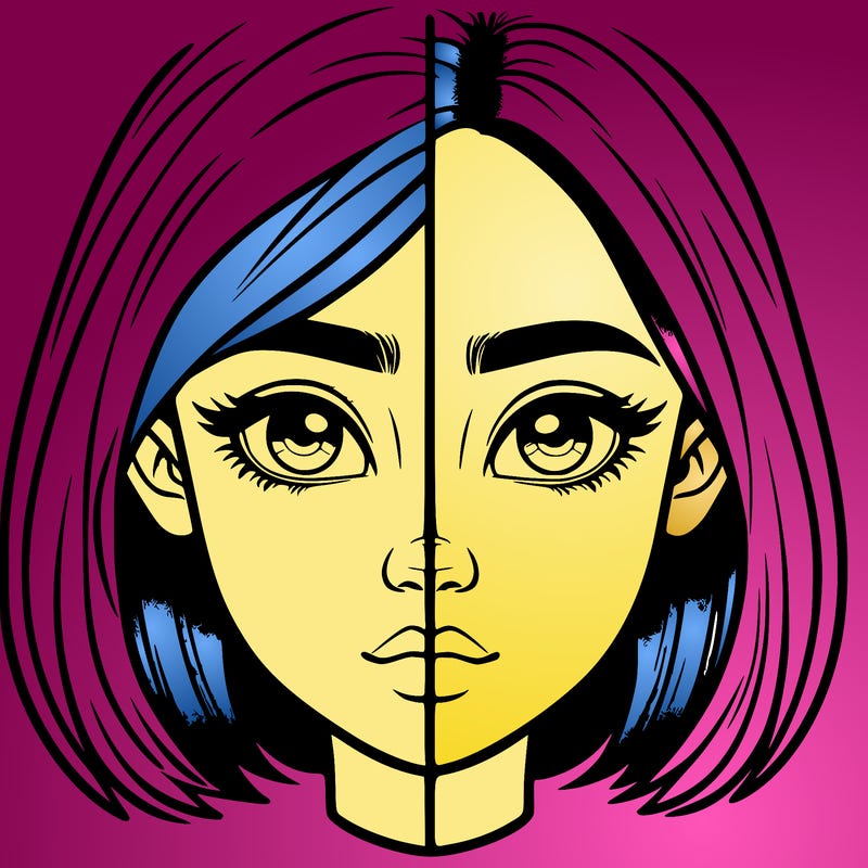 realistic girl split