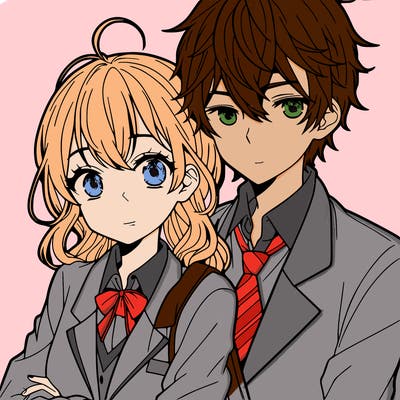 a girl with a boy manga
