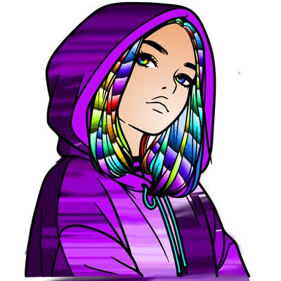 a realistic girl in a hoodie