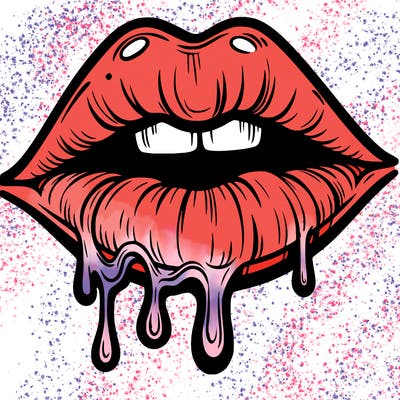 lips that look realistic and drip