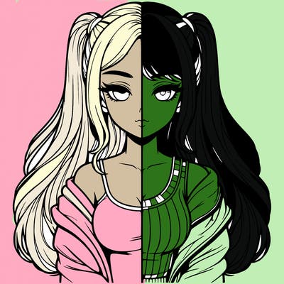 realistic girl split