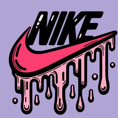 dripping nike logo