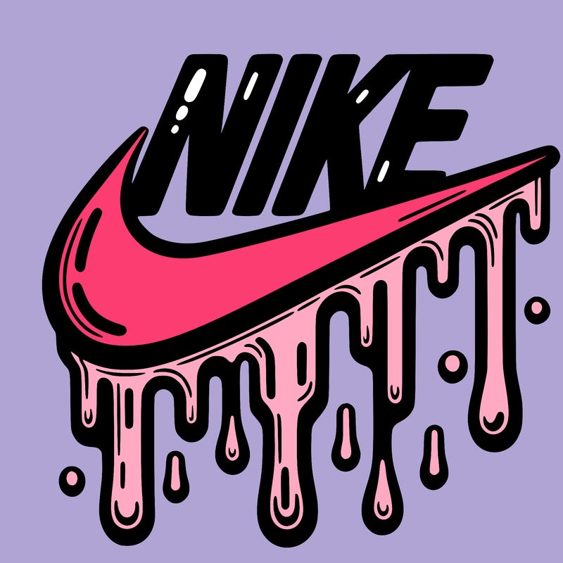 dripping nike logo