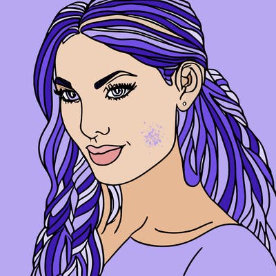 a person with long nails