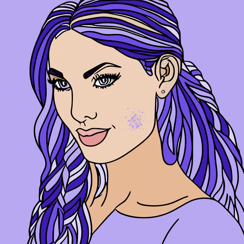 a person with long nails