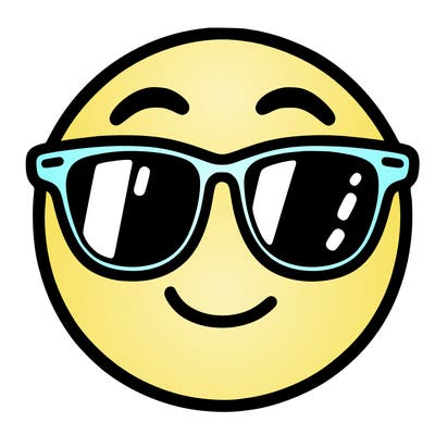 emoji with sunglasses