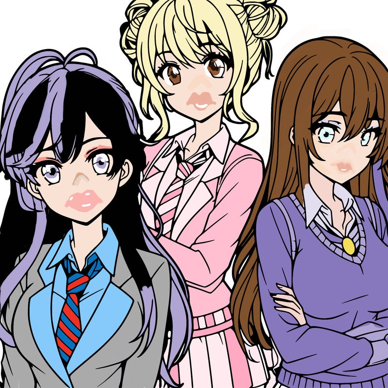 anime girls teenagers