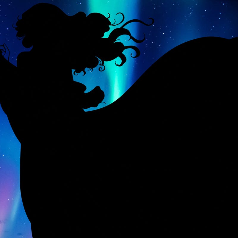 realistic woman in dress flowing the the wind