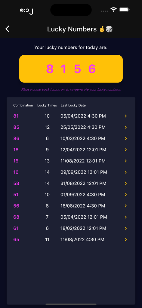 MM 2D3D - MM 2D3Dアプリのラッキーナンバー機能、毎日の予測と過去の組み合わせデータを表示