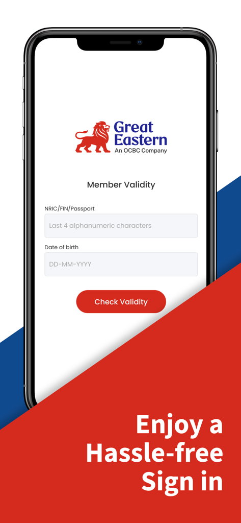 Great Health Corporate - Great Health Corporate app member validity and hassle free sign in screen