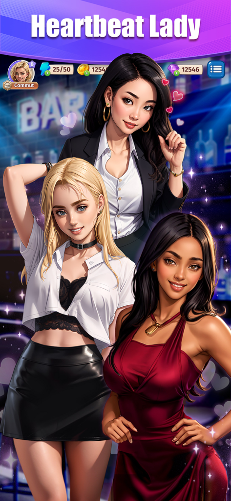 Lust Desire: Love Game - Tres atractivas mujeres del juego simulador de citas Lust Desire