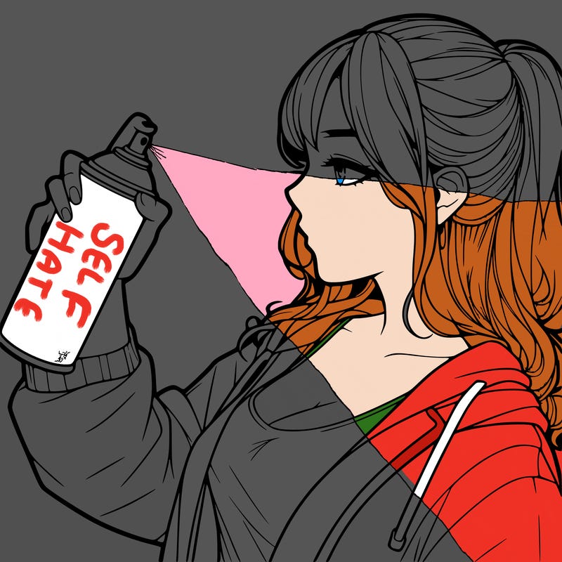 a realistic girl spray, painting