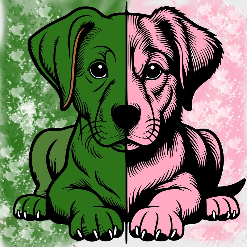 realistic dog split picture