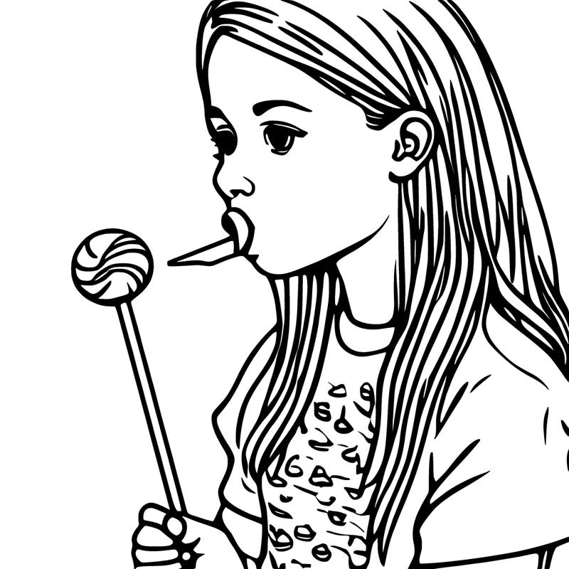 girl eating lollipop