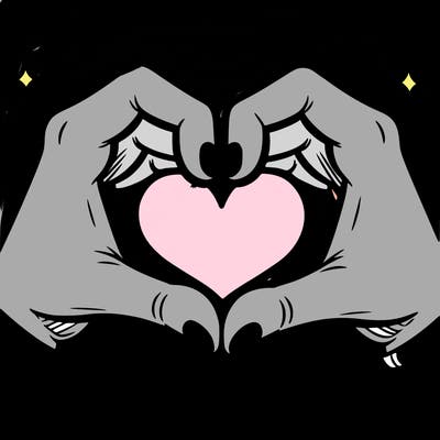 two hands make a heart