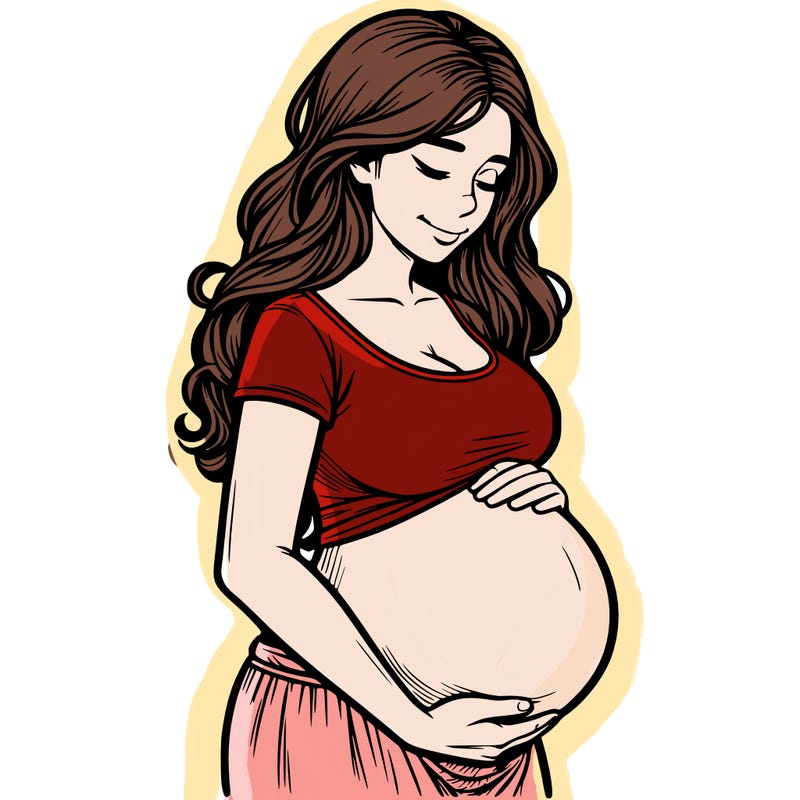 woman heavily pregnant realistic