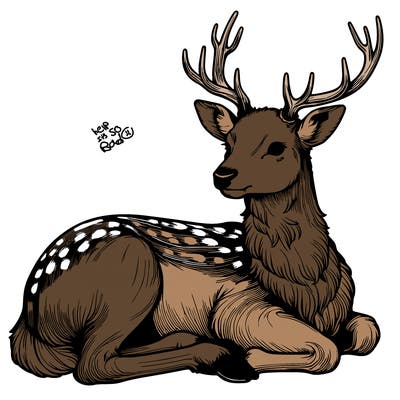 realistic deer with antlers