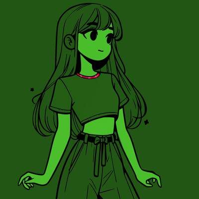 girl in a cute crop top