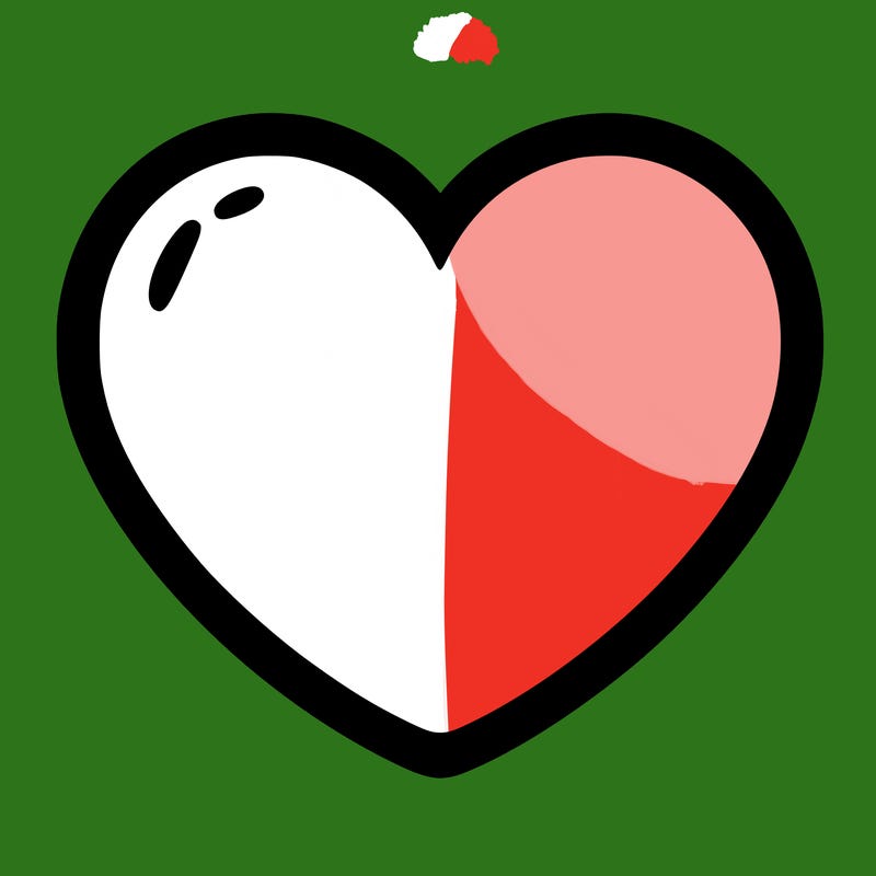 a blank heart