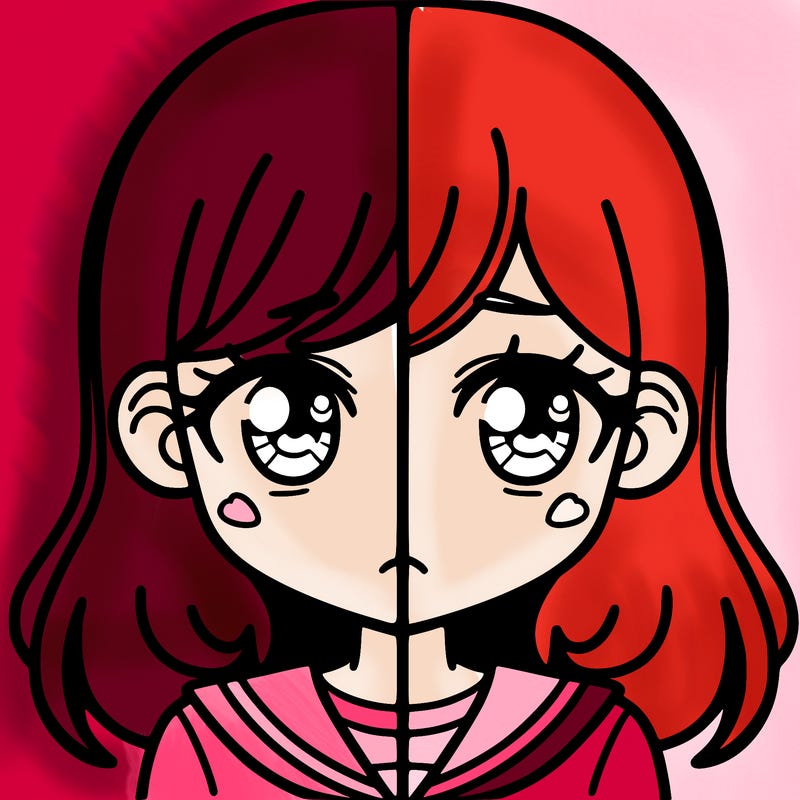 a split of a girl