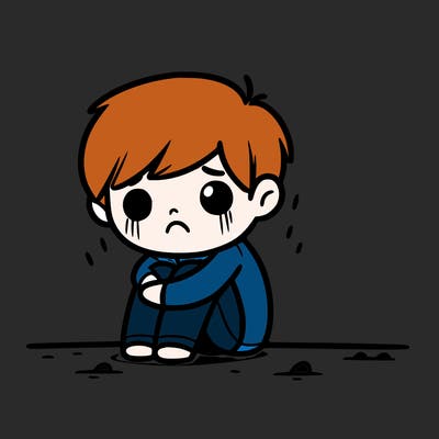 someone alone and sad