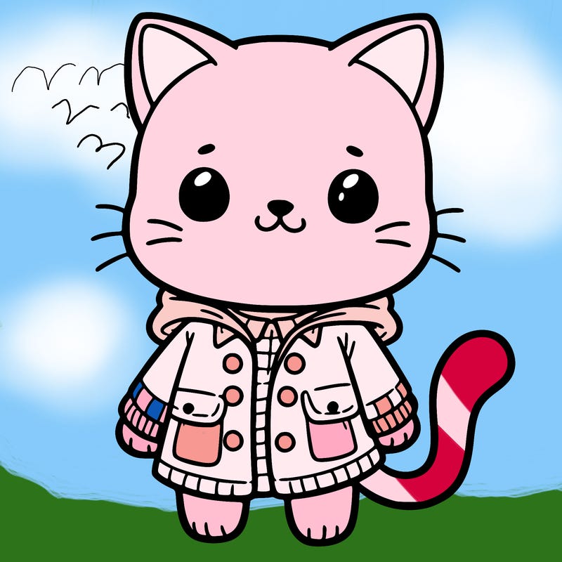 a cat with a outfit