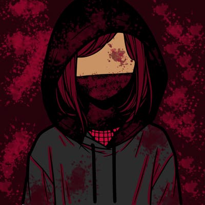 faceless girl in hoodie