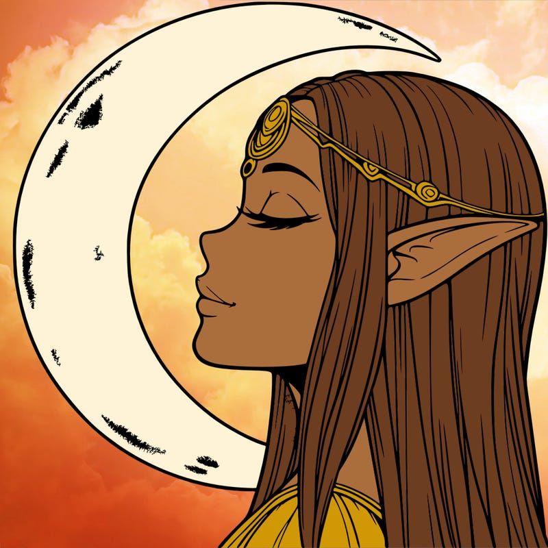 a realistic moon elf